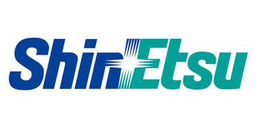 Logo of Shin-Etsu Chemicals (TSE.4063), the fourth largest chemical manufacturer globally, providing products to various sectors including; construction, healthcare, semiconductors and pharmaceuticals. 